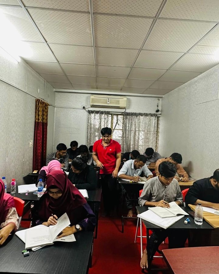 Students in mock test